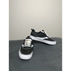 Levis Women's Logo Sneakers Canvas Low-Top Shoes Black/White Sz 7